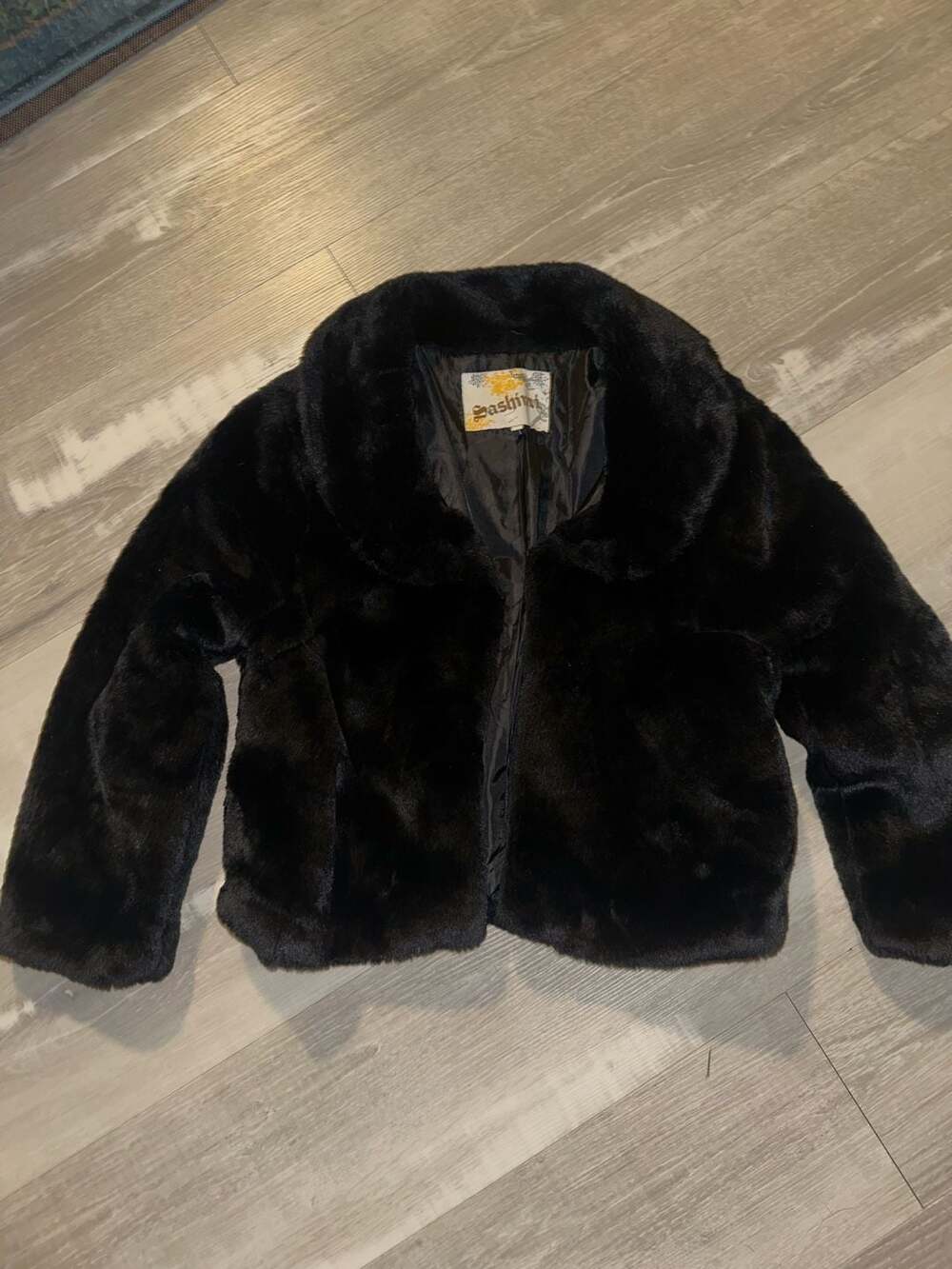 Sashimi Women's Black Faux Fur Jacket Size M